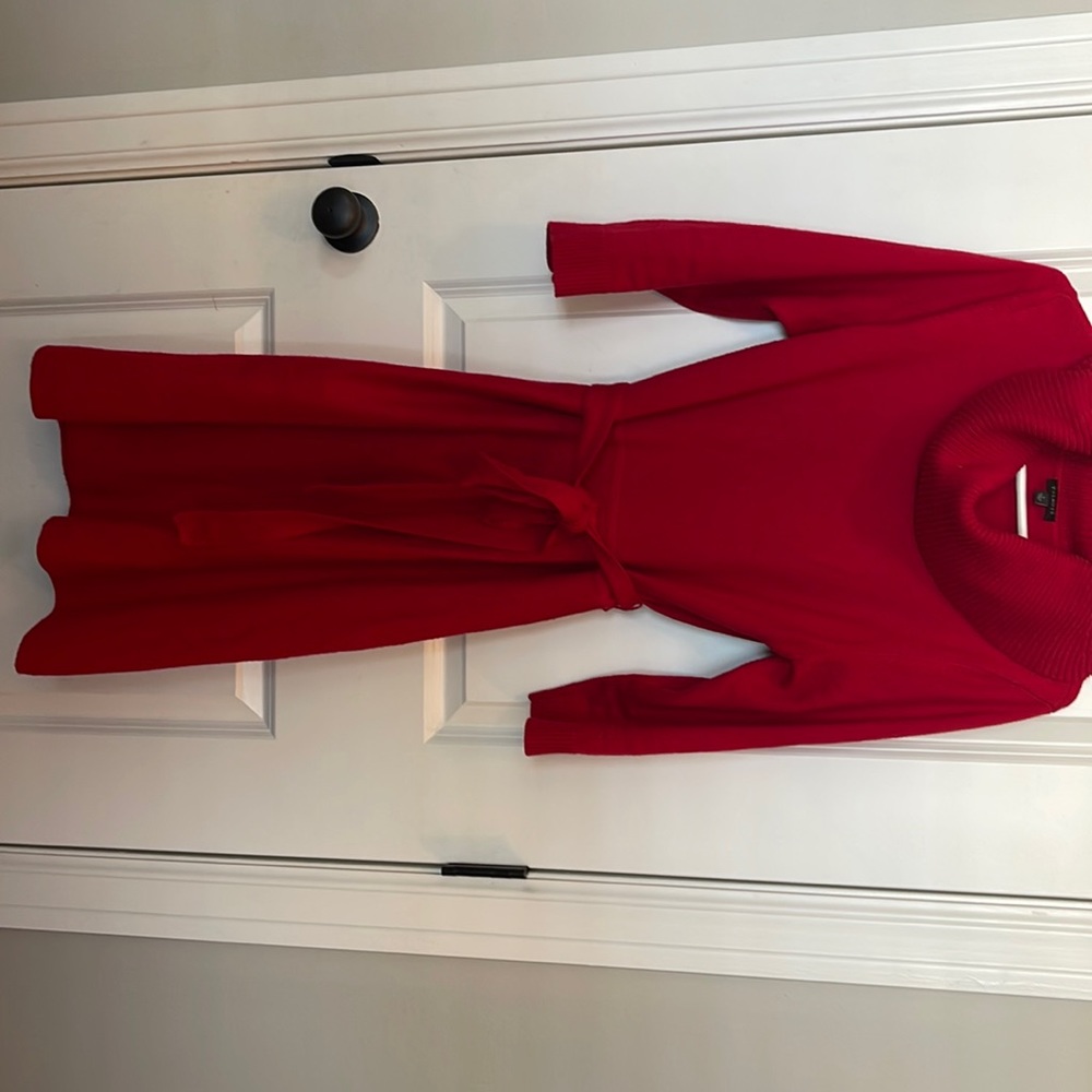 Talbots red sweater dress size Large
